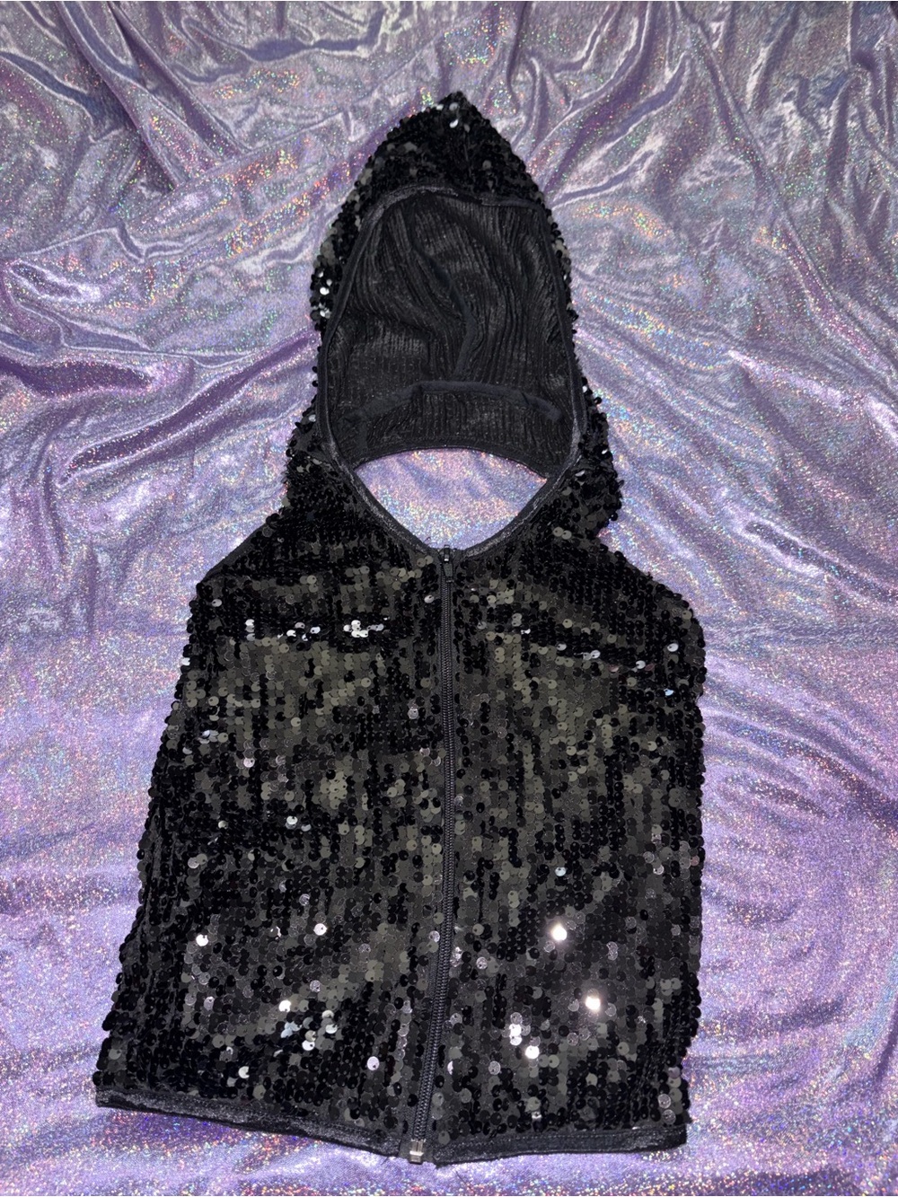Weissman Hooded Sequin Top